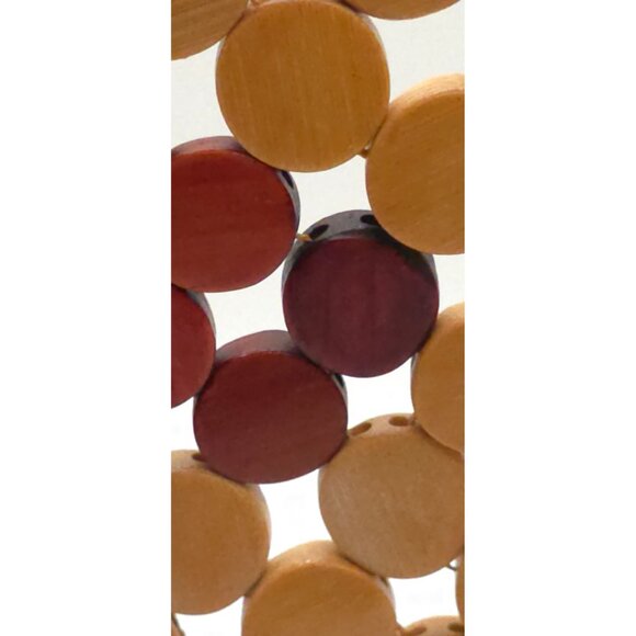 Handmade Wooden Beaded Round Trivets - Set Of 3 For Hot Pots & Pans - Picture 4 of 5